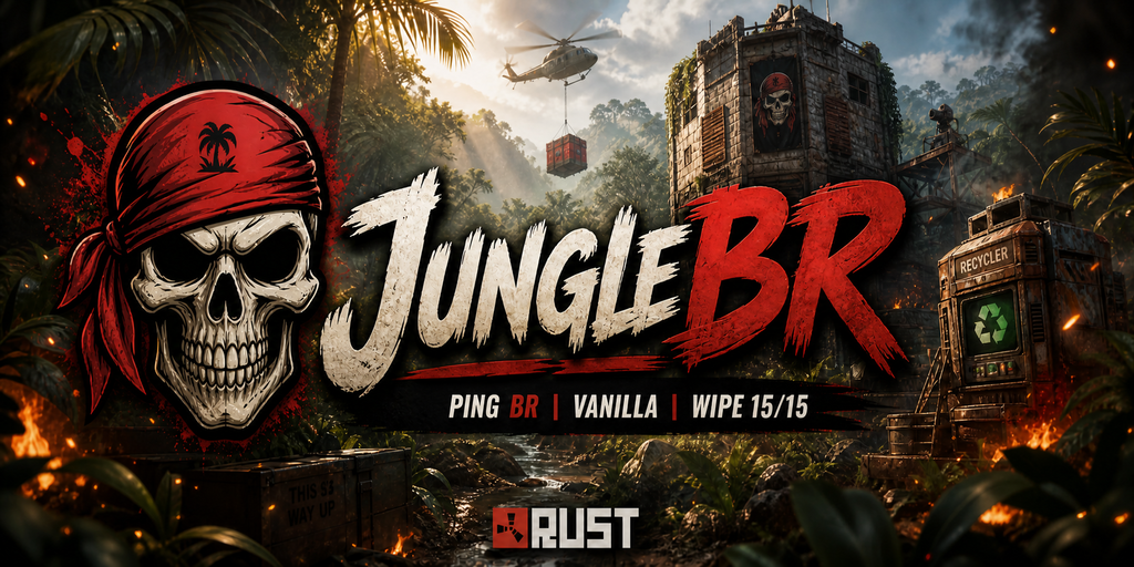 Баннер сервера [BR/LATAM] JungleBr | SQUAD | WIPE SAB 14H
