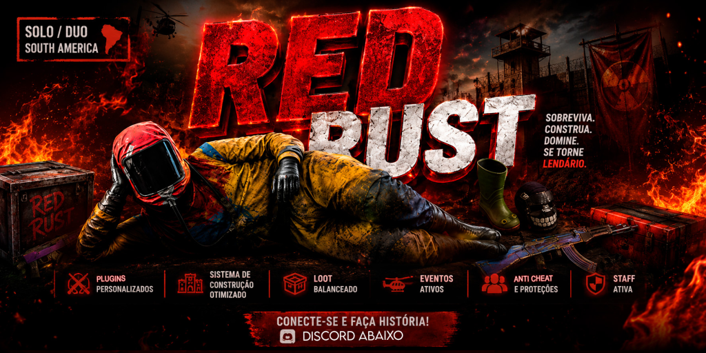 [BR/LATAM] RED RUST | Solo/Duo | Clt | Upkeep 50% image
