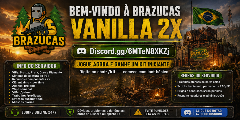 Баннер сервера Brazucas - BR 2X - Server Novo